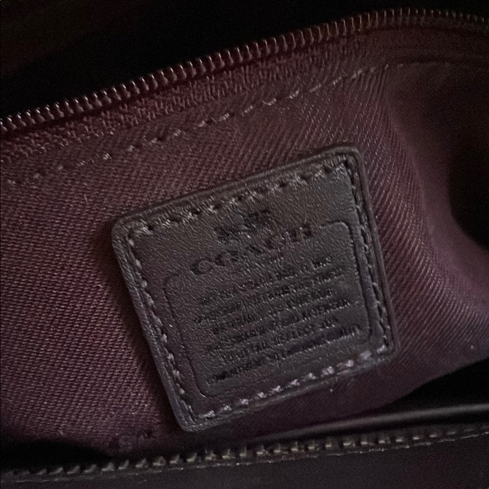 Coach Metallic Burgundy Crossbody Bag - Picture 6 of 7